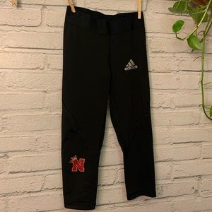 Nebraska Cropped Adidas Leggings